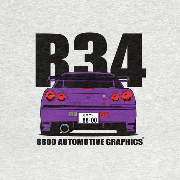 Nissan Skyline R34 GTR Purple Version by 8800ag